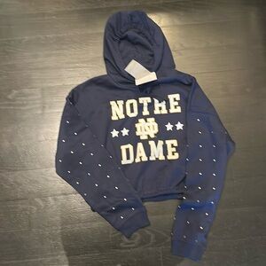 Notre dame fans get ready for a tags on rhinestone crop hoodie.